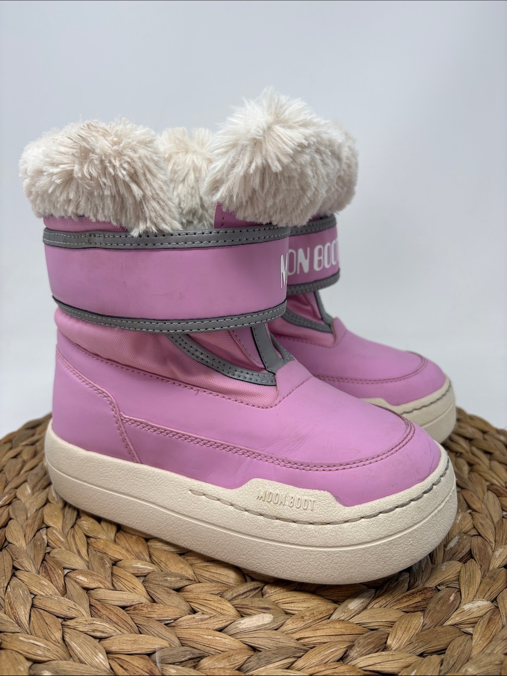 MOON BOOT Girls Park Strap Snow Boots size 13.5J